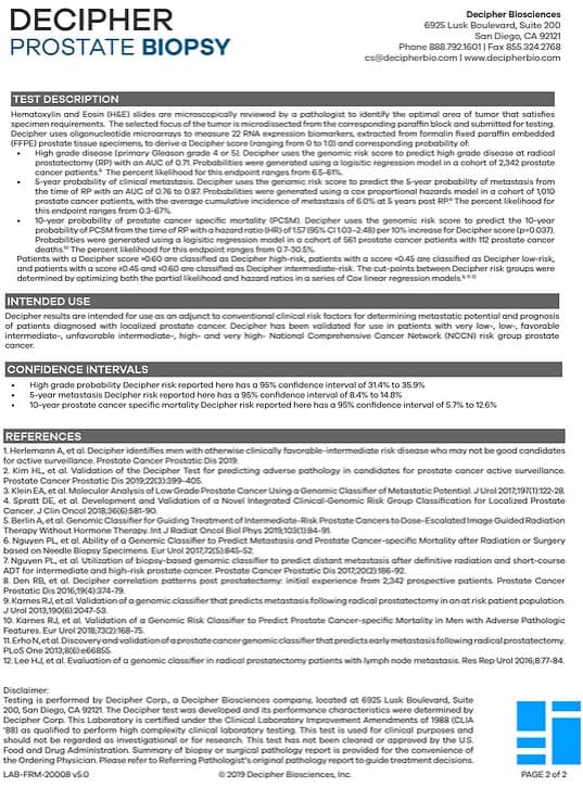 What is a Decipher test? Example Test Results