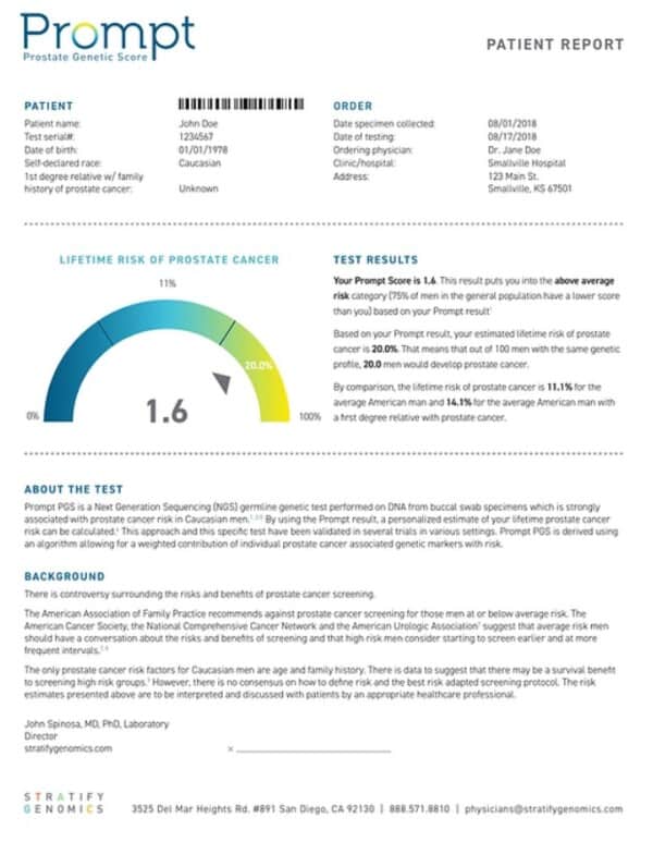 Prompt PGS Test Results image 1.