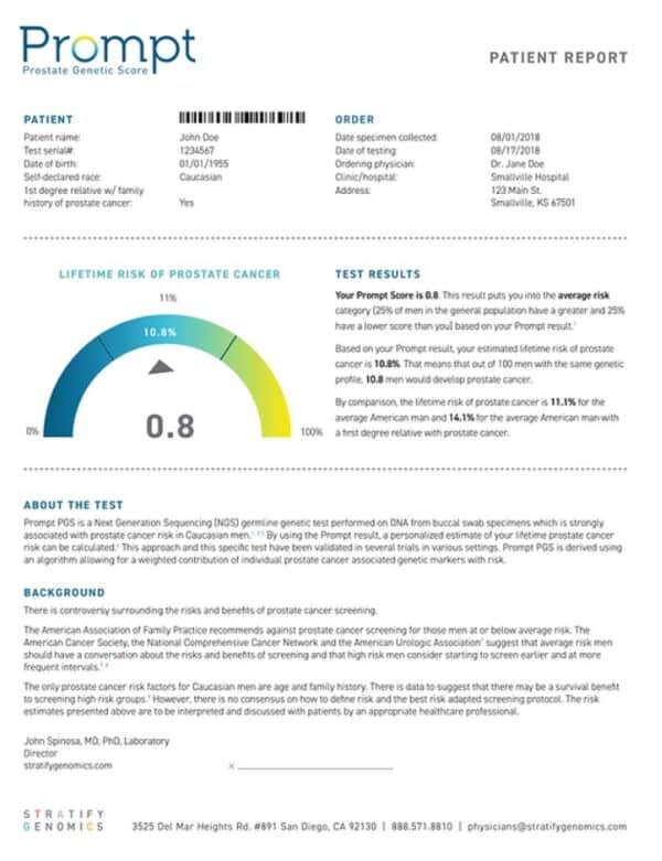 Prompt PGS Patient Test Results 2.